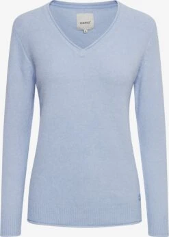 OXMO Feinstrickpullover Pullover Frauen Hellblau
