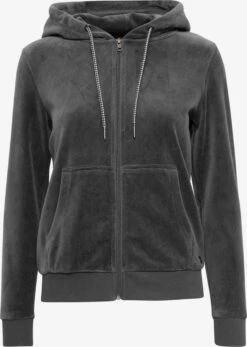 OXMO Sweatjacken Kapuzensweatjacke NICKY Frauen Grau / Dunkelgrau