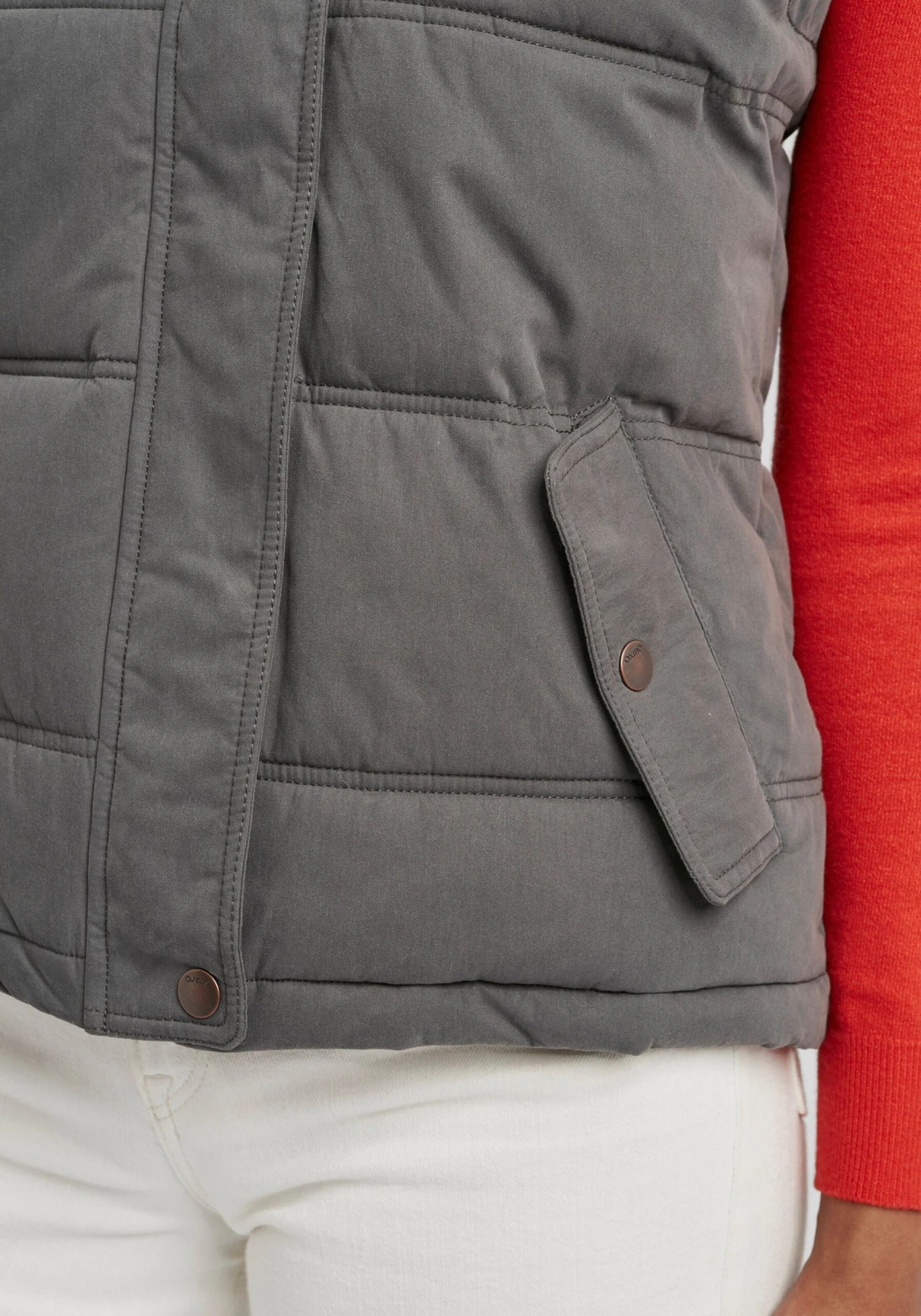 OXMO Westen Steppweste Lewonda Frauen Grau 6 OXMO Westen Steppweste Lewonda Frauen Grau – Bild 6