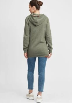OXMO Sweatjacken Kapuzensweatjacke Vicky Zip Hood Long Frauen Grün -OXMO Verkaufs-Shop 02ca76f8ee50702405997421a33ef84f