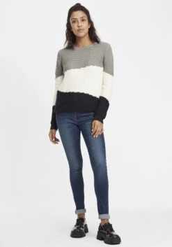 OXMO Feinstrickpullover Pullover Olma Frauen Grau -OXMO Verkaufs-Shop 03d27a2945c95eac18df1cab4e785b54