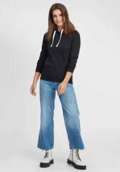 OXMO Kapuzenpullover Hoodie Olive Frauen Schwarz -OXMO Verkaufs-Shop 040b968e3e6387029f0260c161a35253