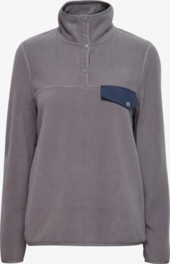 OXMO Outdoorjacken Fleecejacke Frauen Grau