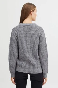 OXMO Basic Pullover Strickpullover Frauen Graumeliert -OXMO Verkaufs-Shop 0590eb4b7c27b7408789d83b3fbc3bc7