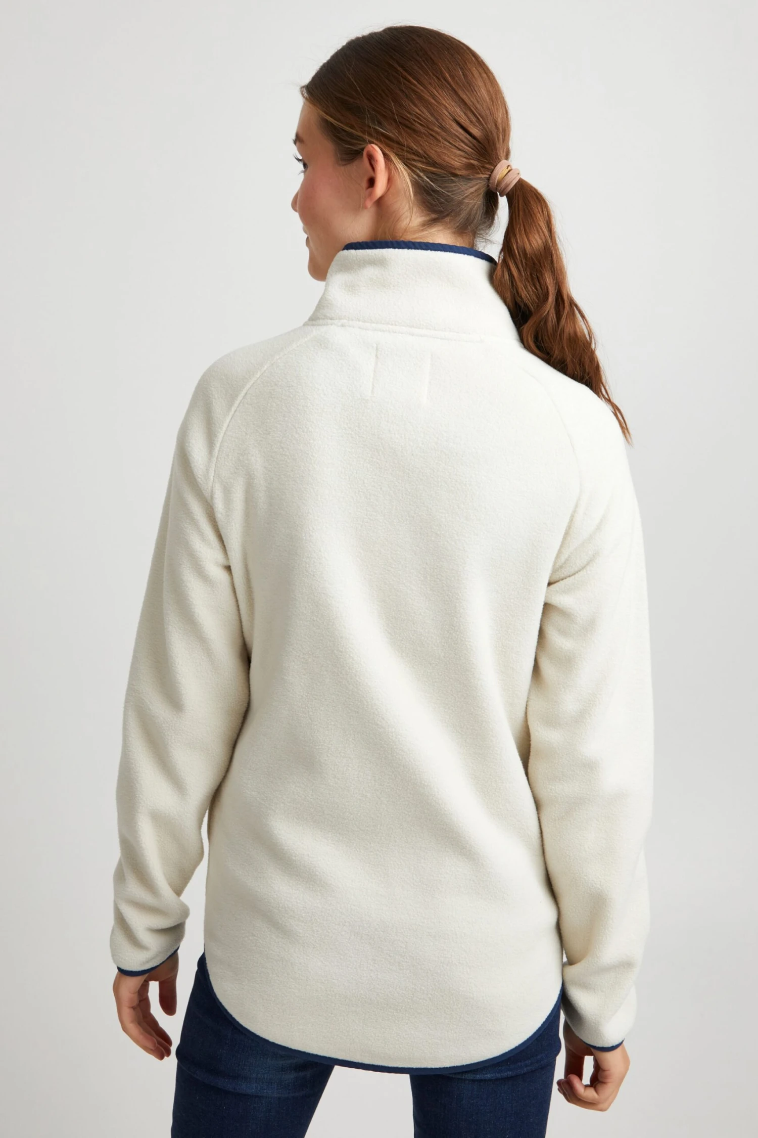 OXMO Sweatjacken Sweatjacke MALIN Frauen Beige / Dunkelblau 4 OXMO Sweatjacken Sweatjacke MALIN Frauen Beige / Dunkelblau – Bild 4