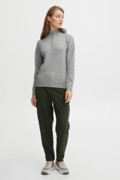 OXMO Rollkragenpullover Rollkragenshirt Rita Frauen Graumeliert -OXMO Verkaufs-Shop 080545692cee213f11d8a67559553a29