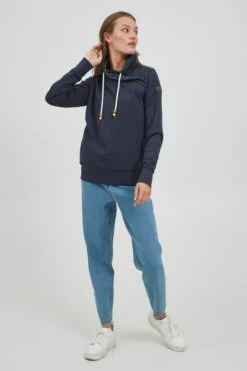 OXMO Rollkragenpullover Kapuzenpullover UDINE Frauen Dunkelblau -OXMO Verkaufs-Shop 0921d1409015d9e906f83748dd37e666