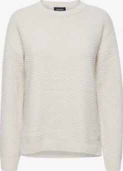 OXMO Feinstrickpullover Pullover Milla Frauen Beige