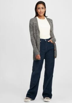 OXMO Strickjacken Strickjacke Philemona Frauen Grau -OXMO Verkaufs-Shop 0b6d178c3120891cf42acceb87dda91f