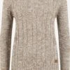 OXMO Feinstrickpullover Strickpullover Phia Frauen Beige