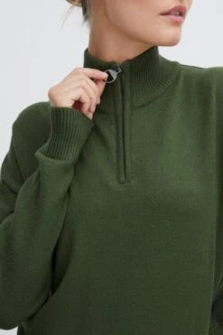 OXMO Rollkragenpullover Rollkragenshirt Frauen Dunkelgrün -OXMO Verkaufs-Shop 0d736f3feadeda8e58e998e58d962a92