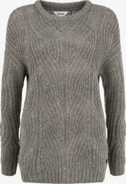 OXMO Feinstrickpullover Pullover Chiara Frauen Grau