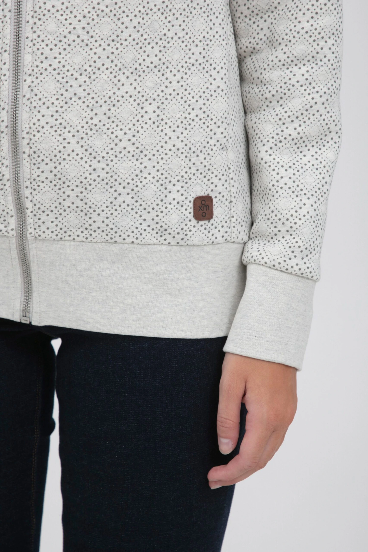 OXMO Sweatjacken Kapuzensweatjacke VENDELA Frauen Hellgrau 6 OXMO Sweatjacken Kapuzensweatjacke VENDELA Frauen Hellgrau – Bild 6