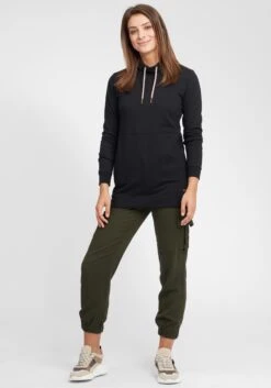 OXMO Longpullover Hoodie Vilma Frauen Schwarz -OXMO Verkaufs-Shop 14706b4525e4dac70792fa840eee343d