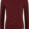 OXMO Feinstrickpullover Strickpullover Sarah Frauen Rot / Weinrot