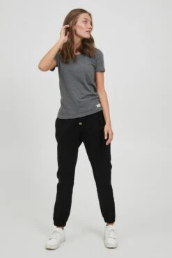 OXMO Stoffhosen Tapered Chinohose CONZI Frauen Schwarz -OXMO Verkaufs-Shop 175d7bf9c57076940c17e56b73127ae5