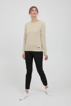OXMO Feinstrickpullover Strickpullover Sarah Frauen Grau -OXMO Verkaufs-Shop 1936e8e840033fd935b8f15baad10812