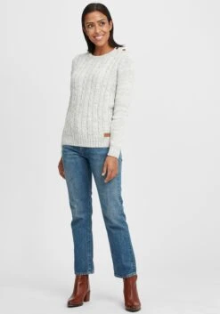 OXMO Basic Pullover Strickpullover Phia Frauen Grau 8 OXMO Basic Pullover Strickpullover Phia Frauen Grau -OXMO Verkaufs-Shop 1c3006c9dfbb7717ceadd5e29782b019