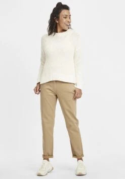 OXMO Chinos Regular Chinohose Doneta Frauen Beige -OXMO Verkaufs-Shop 1c751f7c7f7812d1b5a185841d893ddf