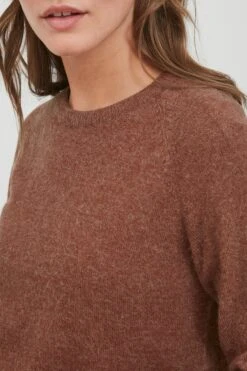 OXMO Pullover Strickpullover MARIA Frauen Braun -OXMO Verkaufs-Shop 1d8691eb2032940de8d675a37e64413e