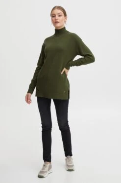 OXMO Pullover Strickpullover Ratina Frauen Dunkelgrün -OXMO Verkaufs-Shop 1fb06e1f12b6ae5eb0cdee5b42427938