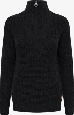 OXMO Rollkragenpullover Pullover Nancy Frauen Schwarz