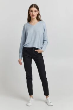 OXMO Basic Pullover Pullover KATLA Frauen Hellblau -OXMO Verkaufs-Shop 23ca079cb004f09502770578e7e3d3d2