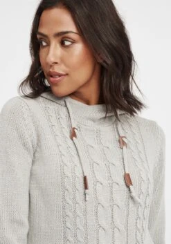 OXMO Kapuzenpullover Strickpullover Cable Frauen Grau 10 OXMO Kapuzenpullover Strickpullover Cable Frauen Grau -OXMO Verkaufs-Shop 242696cb14a01f3c6fd11bd5af0bdece