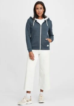 OXMO Sweatjacken Sweatjacke Binja Frauen Blau -OXMO Verkaufs-Shop 24558d2fdd0575173844baed9e43be4a