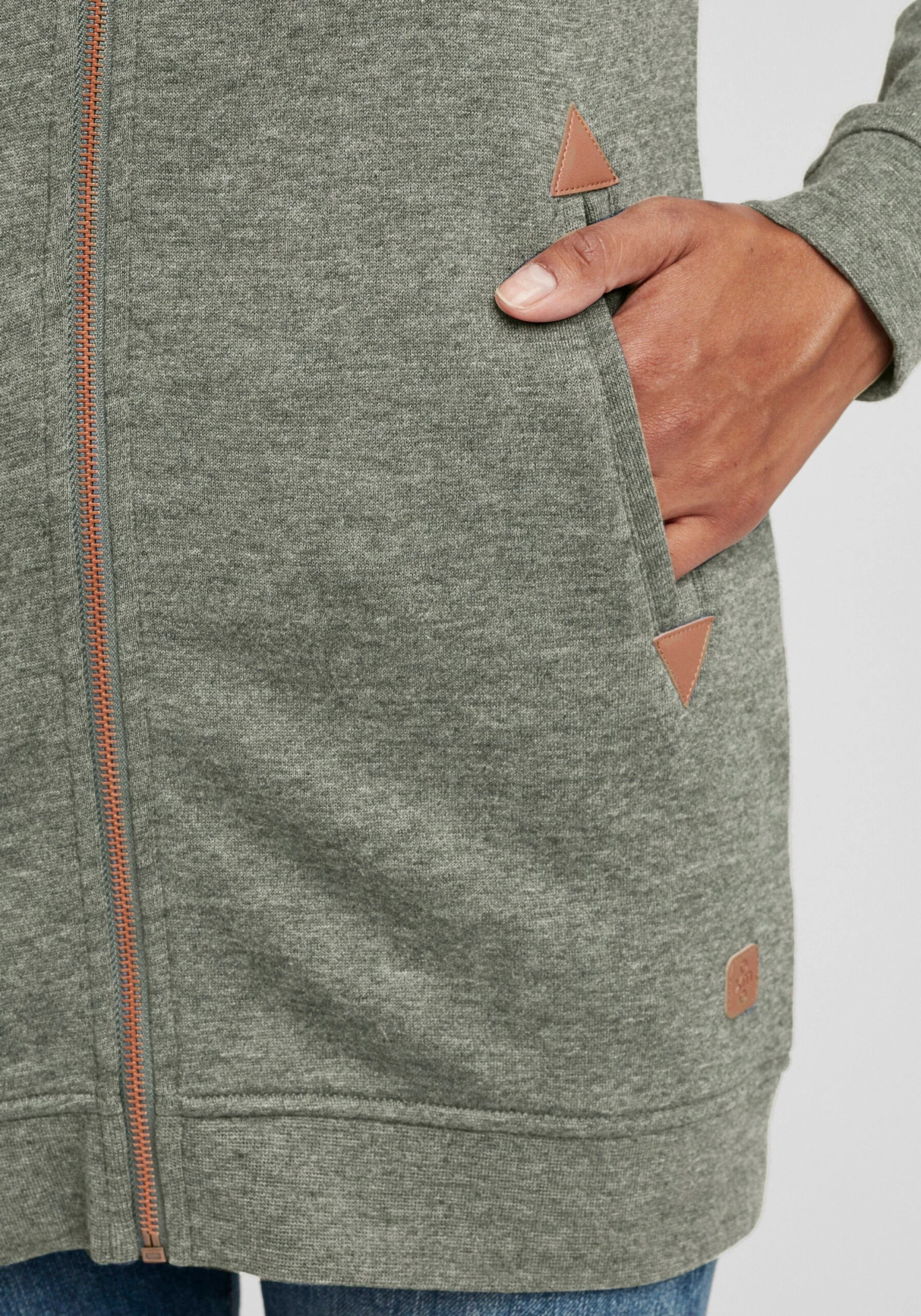 OXMO Sweatjacken Sweatjacke Vicky Frauen Grün 6 OXMO Sweatjacken Sweatjacke Vicky Frauen Grün – Bild 6