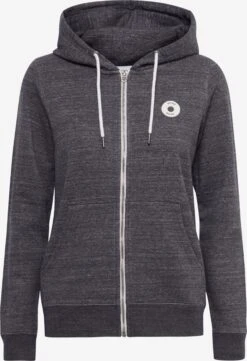 OXMO Sweatjacken Kapuzensweatjacke HELNA Frauen Schwarz