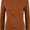 OXMO Feinstrickpullover Strickpullover Sarah Frauen Braun
