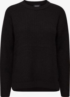 OXMO Feinstrickpullover Strickpullover Milla Frauen Schwarz