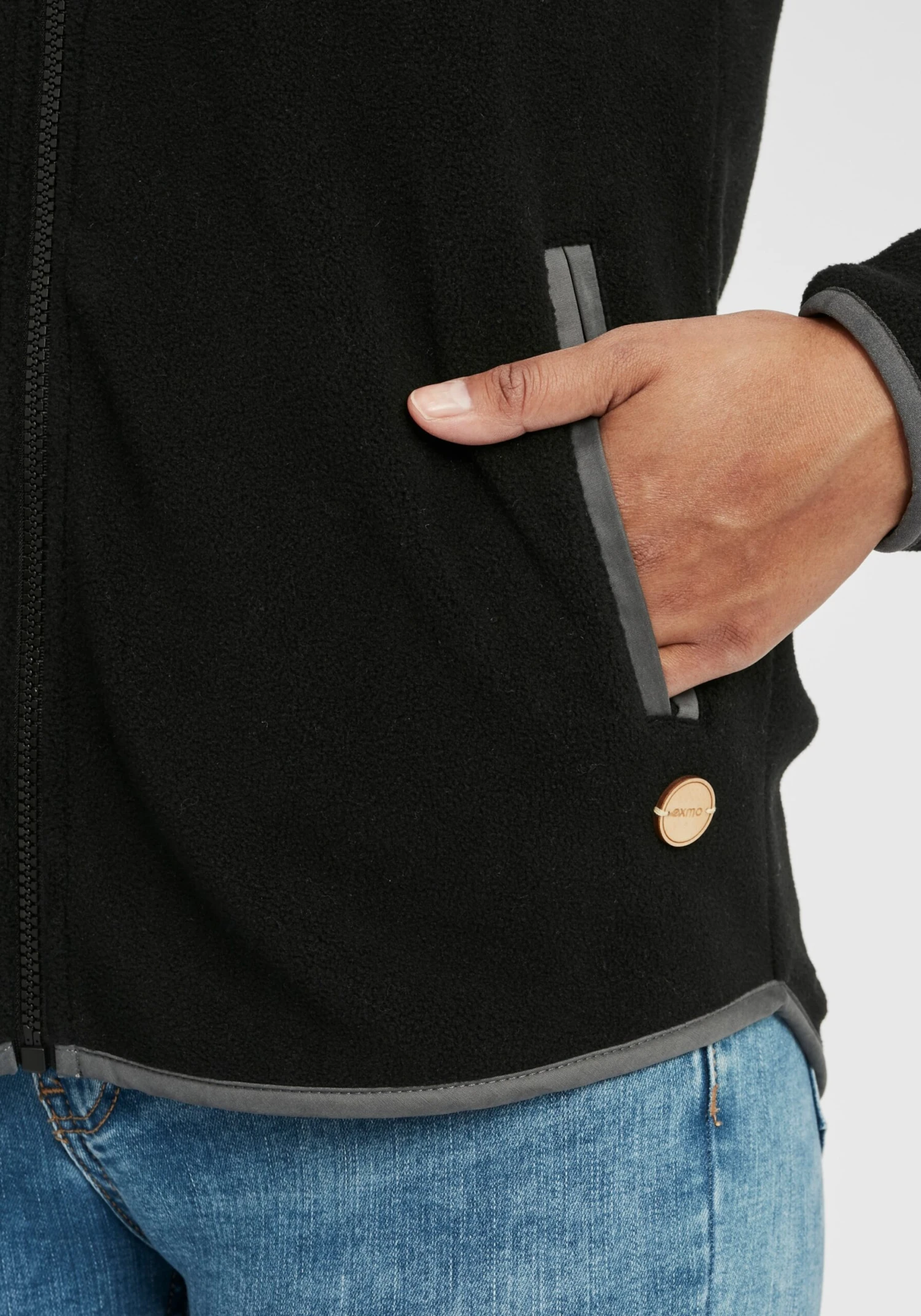 OXMO Sweatjacken Sweatjacke Malin Frauen Schwarz 6 OXMO Sweatjacken Sweatjacke Malin Frauen Schwarz – Bild 6