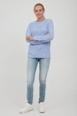 OXMO Feinstrickpullover Pullover Chiara Frauen Himmelblau -OXMO Verkaufs-Shop 337a8ca296429ac9a8e011d797b5a5b1