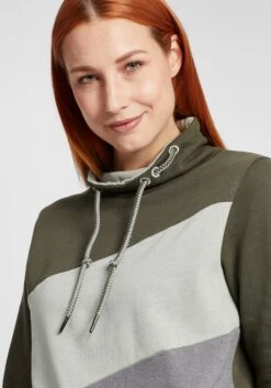 OXMO Pullover Hoodie Agda Frauen Grau / Oliv -OXMO Verkaufs-Shop 34c85ce786ef1e9d717ac5fa47ff34ab