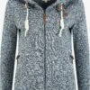 OXMO Sweatjacken Strickfleecejacke Thory Frauen Blau