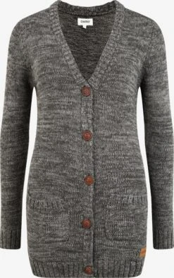 OXMO Strickjacken Strickjacke Philemona Frauen Grau