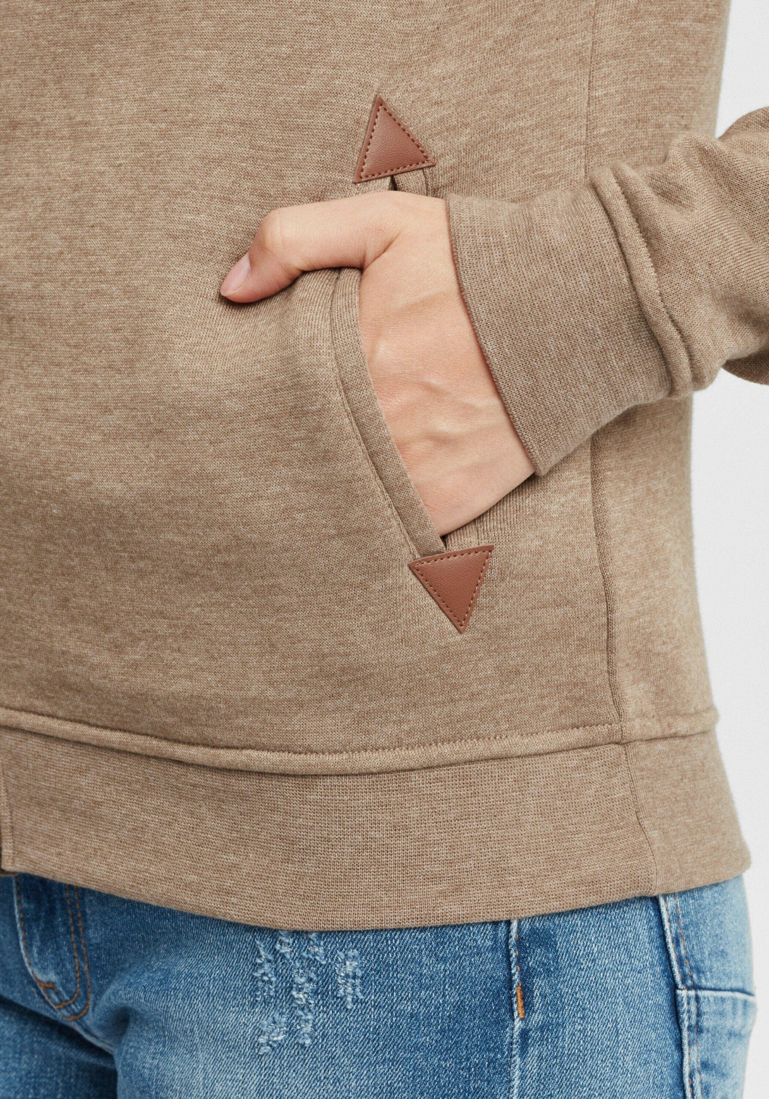 OXMO Sweatjacken Sweatjacke Vicky Frauen Beige / Braun 6 OXMO Sweatjacken Sweatjacke Vicky Frauen Beige / Braun – Bild 6