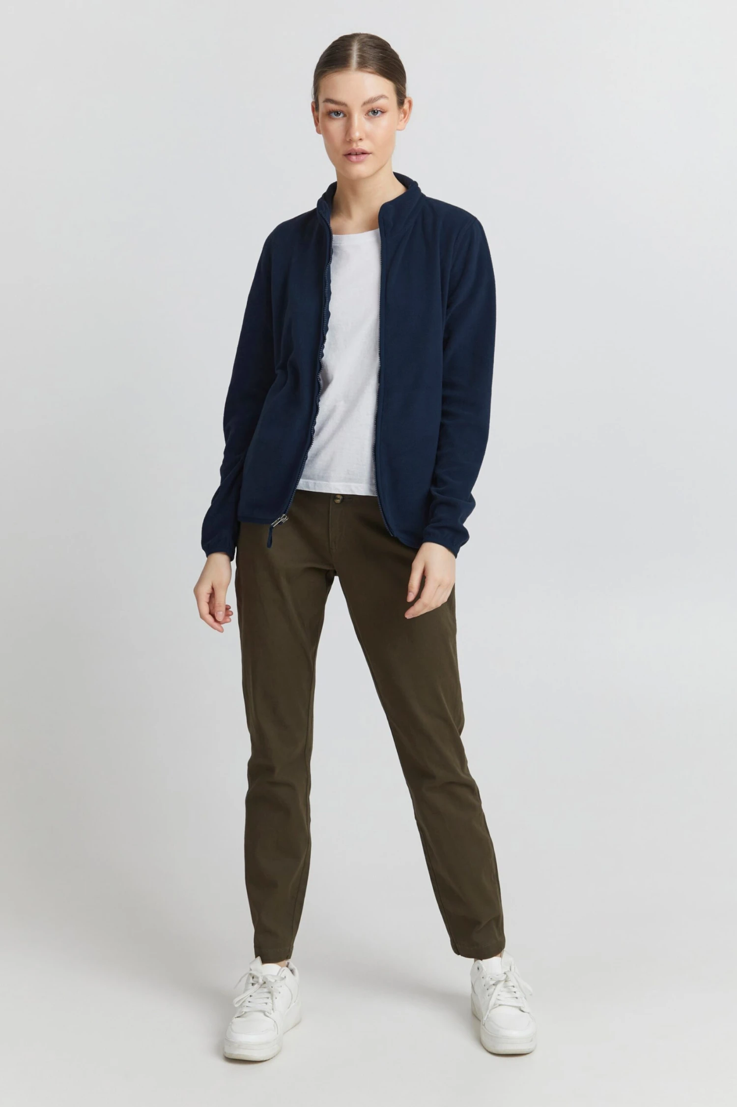 OXMO Outdoorjacken Fleecejacke Rikka Frauen Dunkelblau 3 OXMO Outdoorjacken Fleecejacke Rikka Frauen Dunkelblau – Bild 3