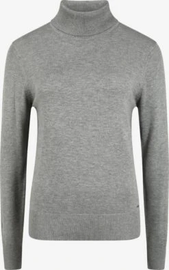 OXMO Pullover Rollkragenpullover Wina Frauen Grau