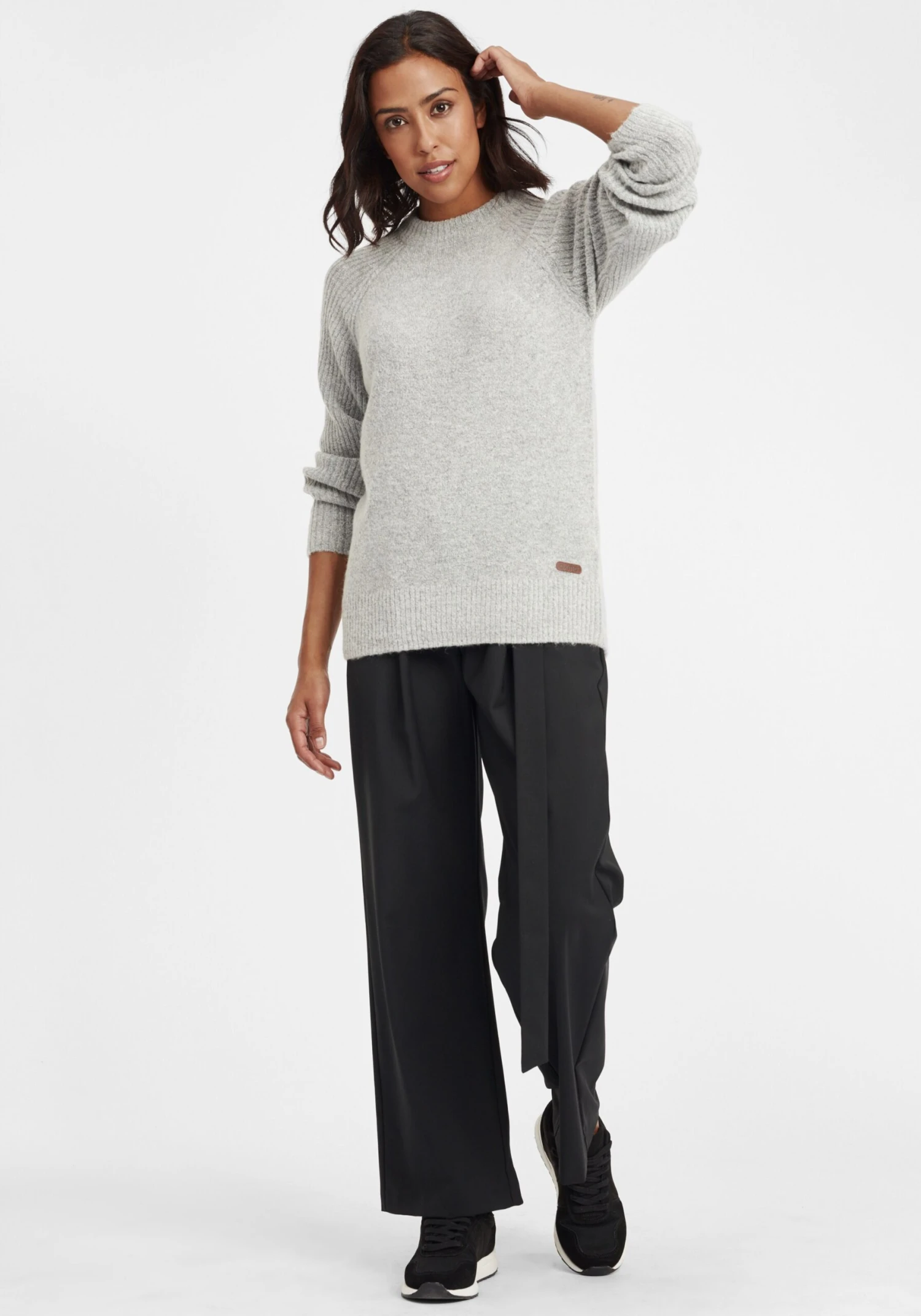 OXMO Pullover & Strick Pullover Gianna Frauen Grau 3 OXMO Pullover & Strick Pullover Gianna Frauen Grau – Bild 3