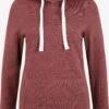 OXMO Kapuzenpullover Hoodie Olive Frauen Rot
