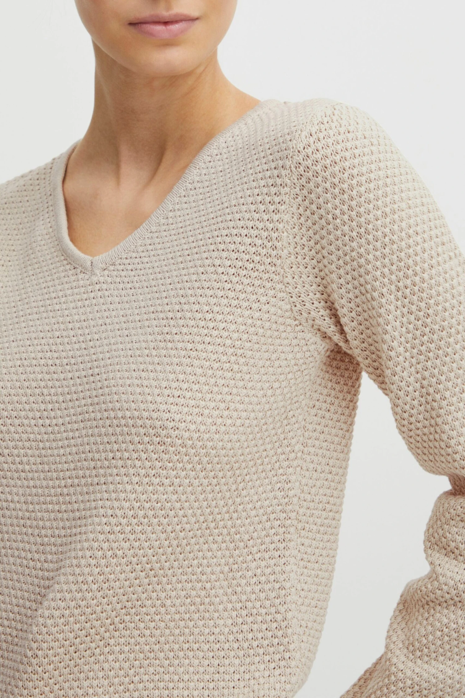 OXMO Pullover Strickpullover Hanna Frauen Beige 5 OXMO Pullover Strickpullover Hanna Frauen Beige – Bild 5