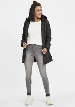 OXMO Übergangsjacken Regenjacke Janina Frauen Schwarz -OXMO Verkaufs-Shop 3e6cd1e3202361b28b82510cfd8f0e95