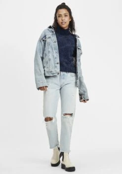 OXMO Feinstrickpullover Pullover Estella Frauen Blau -OXMO Verkaufs-Shop 403aa559aa97017bd9e00cdd7fb85434