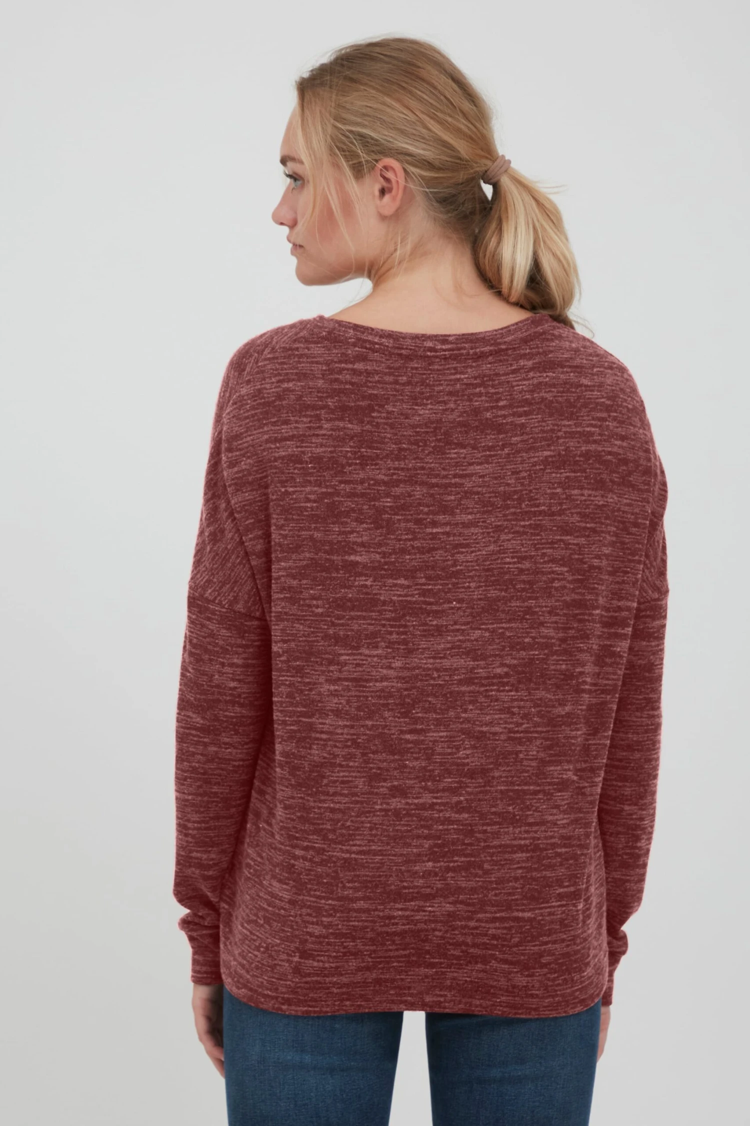 OXMO Sweatshirts Sweatshirt Benta Frauen Braunmeliert 4 OXMO Sweatshirts Sweatshirt Benta Frauen Braunmeliert – Bild 4