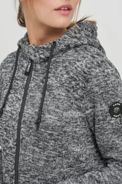 OXMO Outdoorjacken Fleecejacke Kajsa Frauen Dunkelgrau -OXMO Verkaufs-Shop 40da11a9af7216921ac2d884dfda16c9