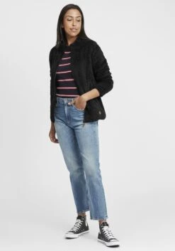 OXMO Sweatjacken Sweatjacke Telsa Frauen Schwarz -OXMO Verkaufs-Shop 43b4ed112acf5de349abf67bedd623c2