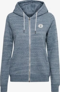 OXMO Sweatjacken Sweatjacke Helna Frauen Rauchblau